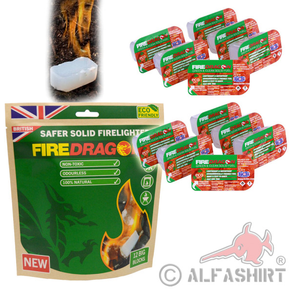BCB Firedragon Dry Fuel 12 Tablets Fire Stove Survival #39100