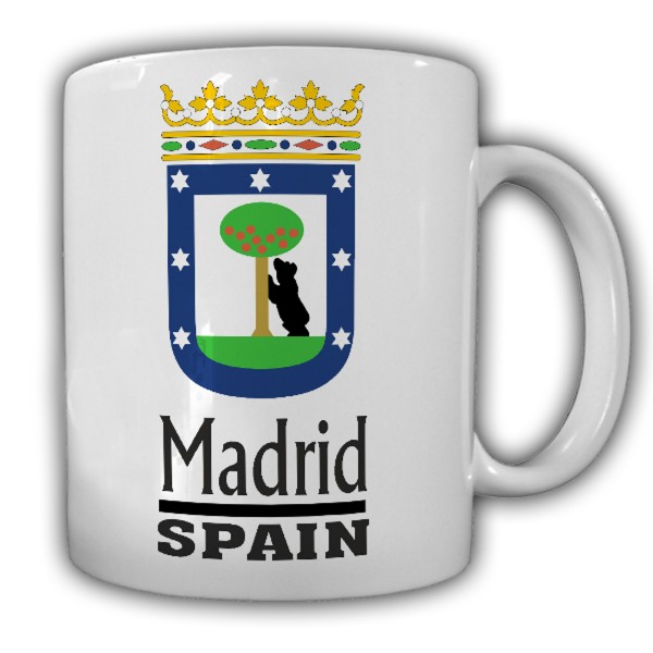 Tasse Spanien Kaffebecher Hauptstadt Madrid Fussball Espania Wappen #22316