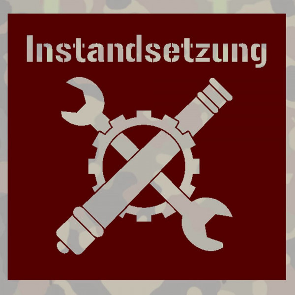 Lackierschablonen Aufkleber Instandsetzung Bundeswehr Abzeichen 15x14cm A463