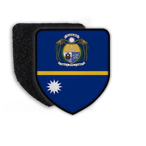Patch Flag of Nauru Flagge Staat Land Landesflagge Wappen Zeichen Aufnäher#21340