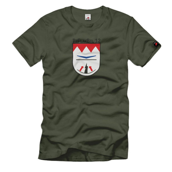 Pzflakbtl 12 Heer WK WH Einheit Wappen Bundeswehr T Shirt #2884