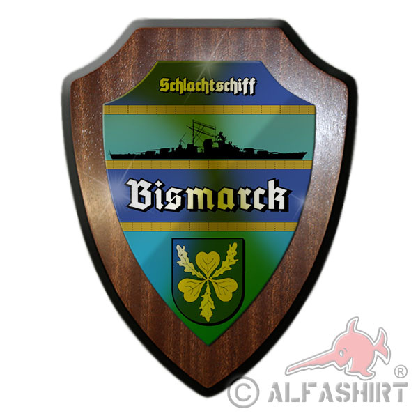Heraldic shield battleship Bismarck Marine legend commemoration coat of arms # 12061