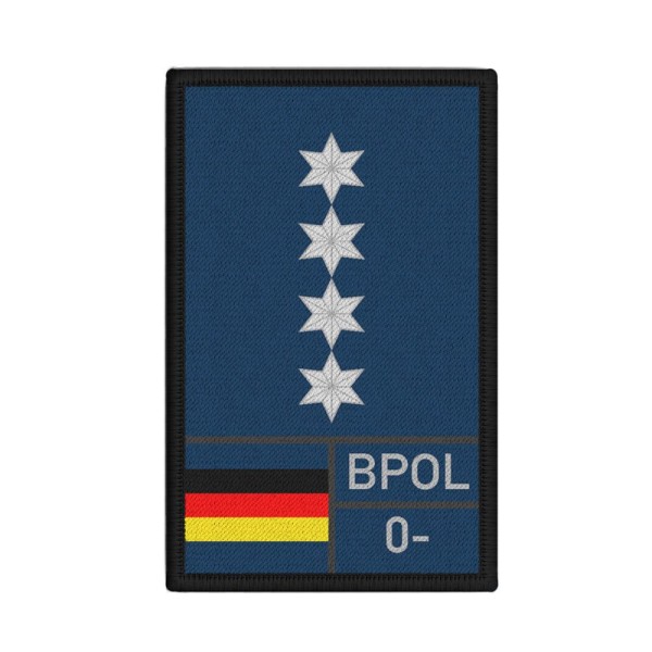 Polizeihauptkommissar A12 Bundespolizei Dienstpatch PHK PHK Stern 9,8x6cm#31800