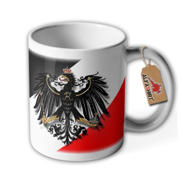 Original Militär Preußen Swr Schwarz Weiss Rot Adler- Tasse #6388a