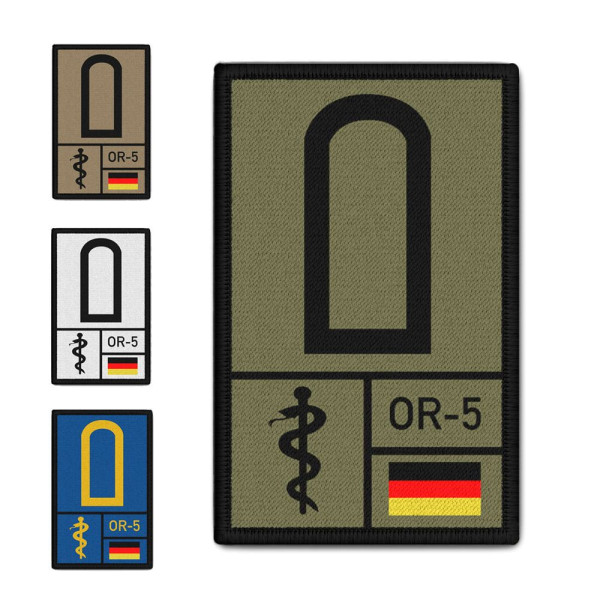Rank Patch Sanitäter Dienstgrad Bundeswehr personalisiert 9,8cmx6 #40148
