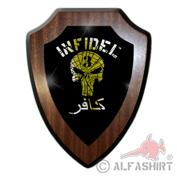 Heraldic shield American Sniper Infidel Sniper Navy Seals Soldier # 27075