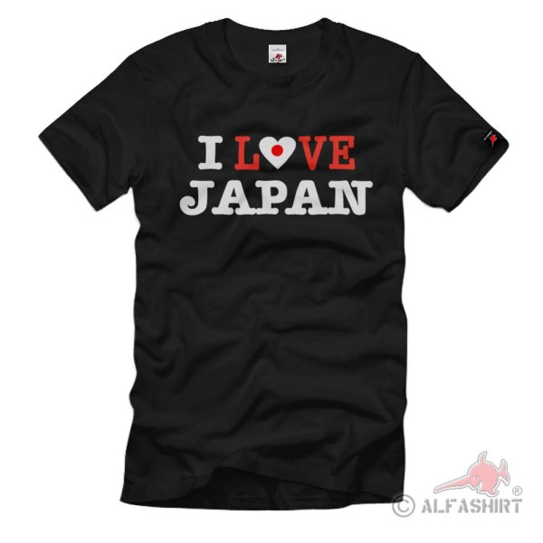 I Love Japan Flag Banner Love the Country - T Shirt # 2371