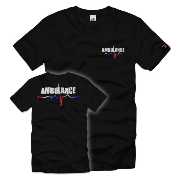 Ambulance Rettung Rettungsdienst Erste Hilfe Rettungswagen EKG T Shirt #34048