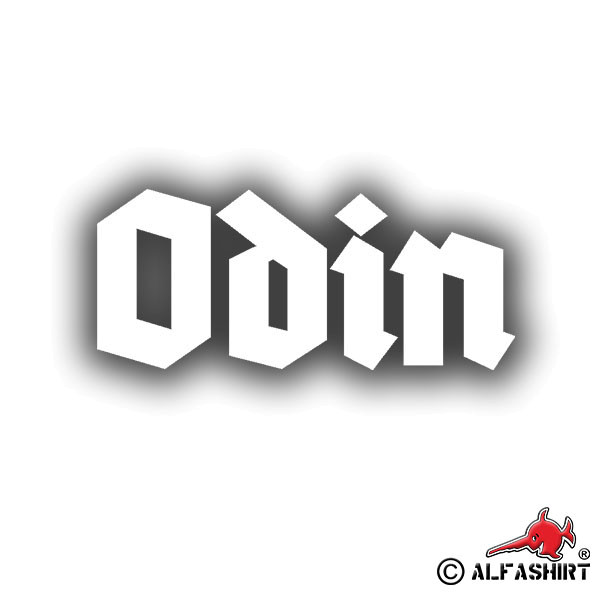 Sticker Odin name lettering Viking Germanic God 10x4cm A588