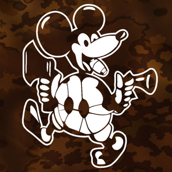 Sticker / Sticker - Galland Mouse Symbol Luftwaffe Logo 10x8cm # A114
