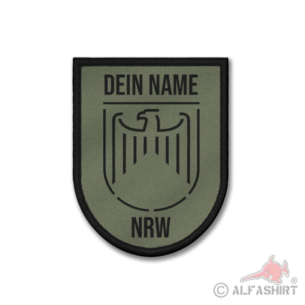 Patch personalisierbar NRW Bund Adler DE GER Wunschtext Dein Name #43518