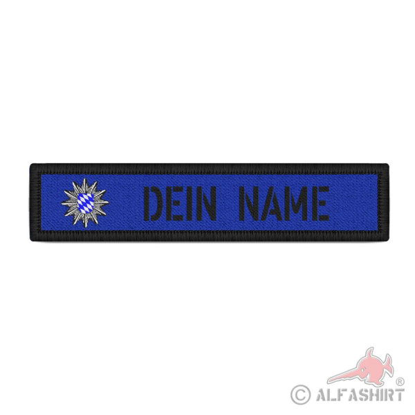 Patch Namens-Schild Polizei Bayern Klett Streifen personalisiert #41299