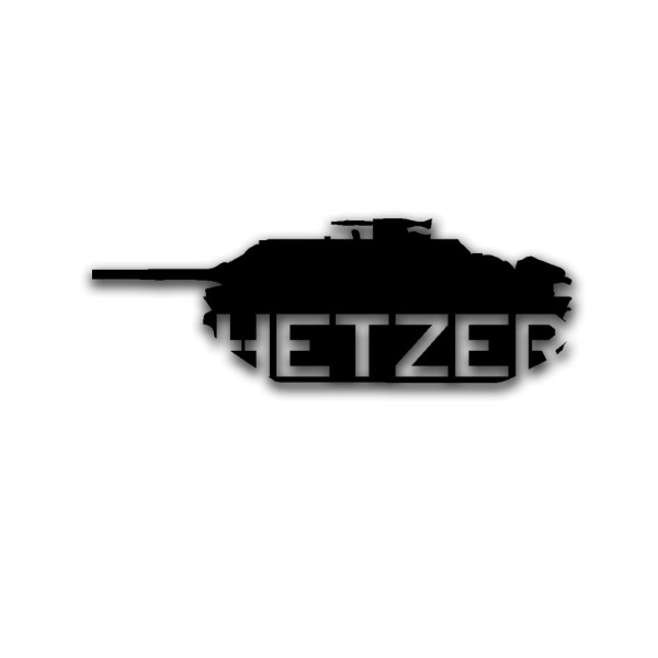 Sticker Jagdpanzer 38 (t) silhouette special force 138-2 7x20cm A5116