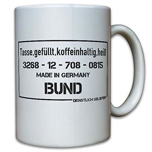 Filled caffeinated hot- Coffee Bundeswehr Chef Mug Humor - Cup # 10123