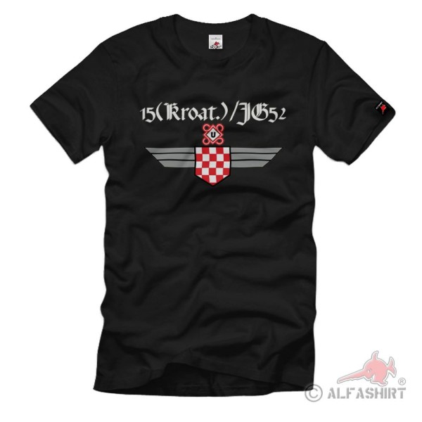 Jagdgeschwader 52 Luftwaffe Jg52 Kroatien Kroatisch T Shirt Herren #2476
