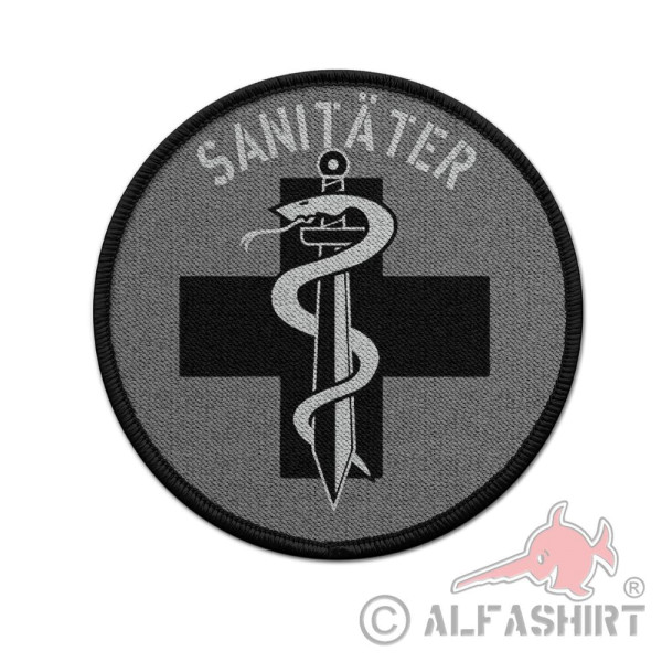 Patch Sanitäter Äskulapstab Sani Arzt Doktor Aufnäher Dienst Klerr #36485