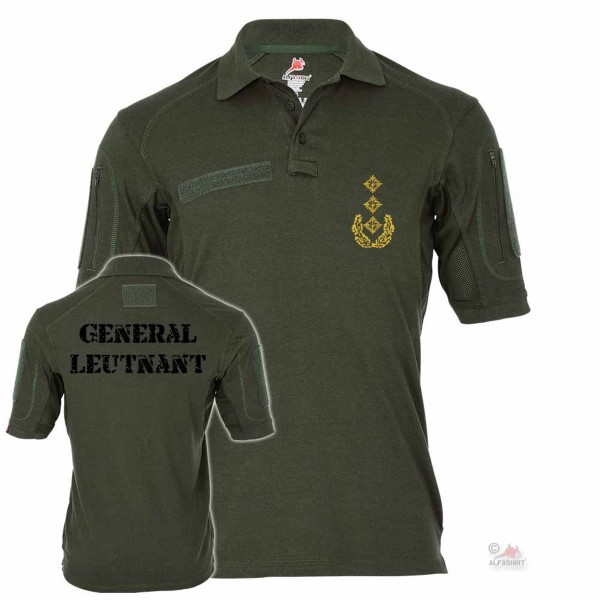 Tactical polo shirt Alfa Lieutenant General rank BW Badge Officer # 19109