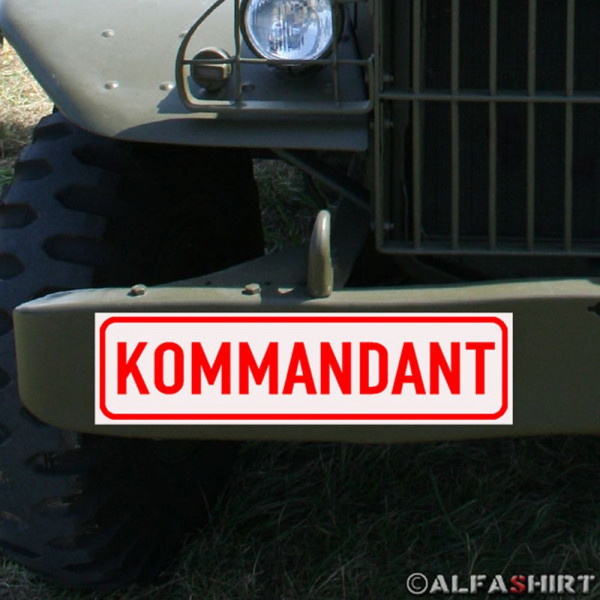 Magnetschild Bw Kommandant für KFZ Fahrzeuge Kübel Iltis Wolf etc #A159