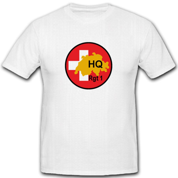 Headquater Regiment Militär Schweizer Armee Einheit Hauptquartier- T Shirt #3752
