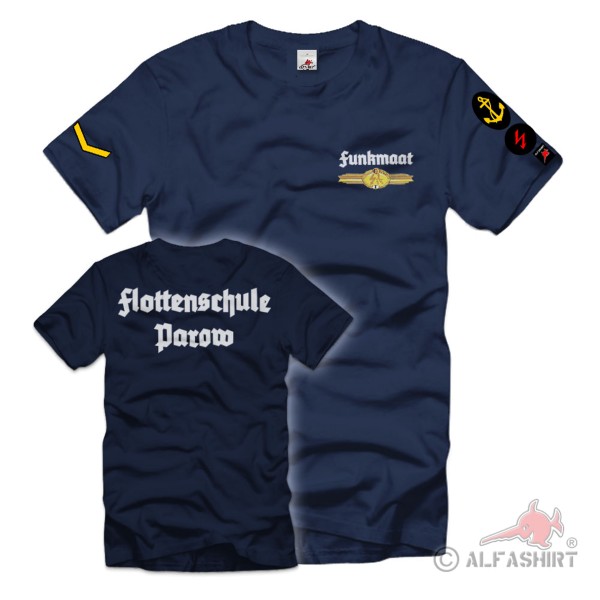 Funkmaat Fleet School Parow Funkmess NVA DDR Navy Badge T Shirt 35314