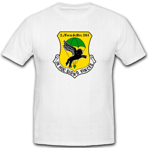 2 Fschjgbt 261 Fallschirmjägerbataillon Bundeswehr Wappen - T Shirt #4125