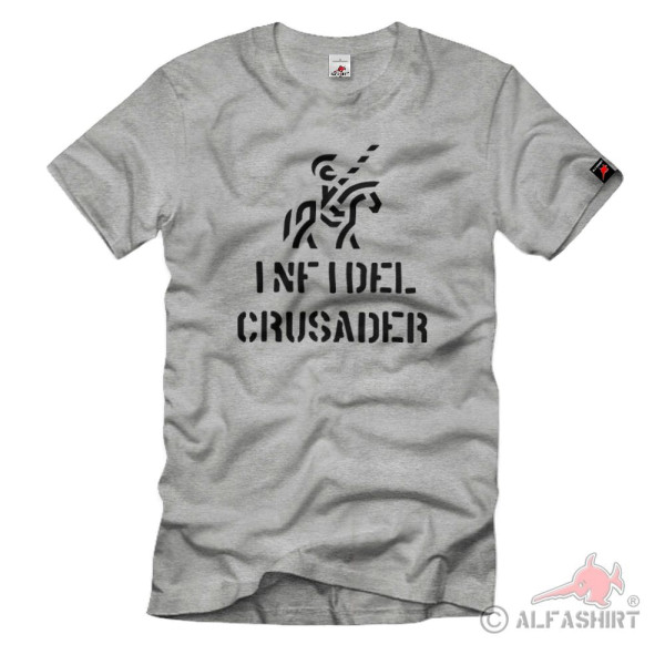 Knight Infidel Crusader Stencil Kreuzritter Christ T-Shirt # 37851