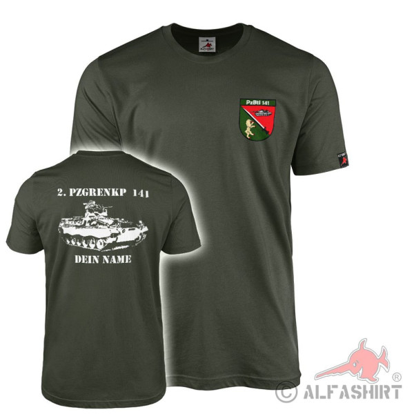 PERSONALISIERT T-Shirt 2 Kompanie PzGrenKp Panzerbataillon PzBtl 141 #43864