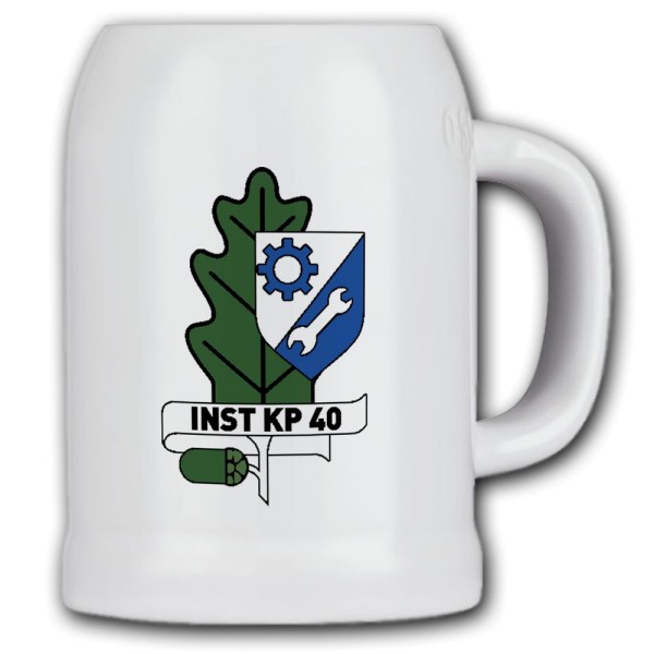 Bierkrug 0,5l - InstKp 40 Instandsetzungskompanie Bundeswehr Deutschland #13636