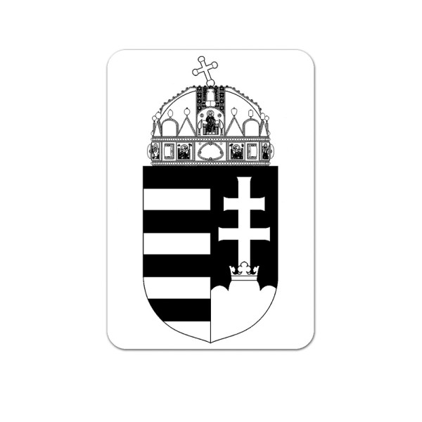 Hungary Black and White Sticker Magyarország Hungarian 5x7cm #A6017
