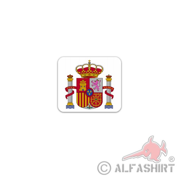Aufkleber/Sticker Königreich Spanien Reino de Espana Madrid Escudo 8x7cm A3136