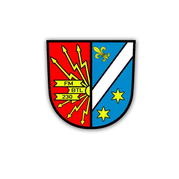 Fernmeldebataillon 230 Aufkleber Bundeswehr Wappen Abzeichen Logo 7x7cm #A5470