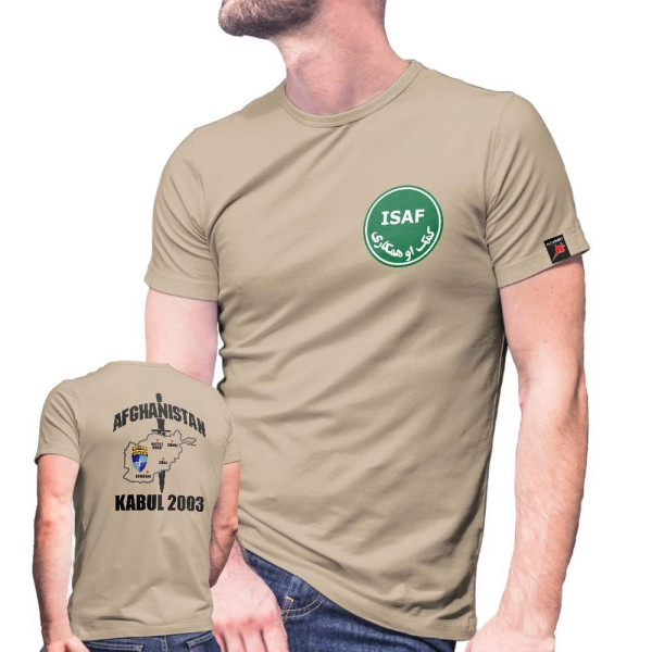 ISAF Kabul 2003 Afghanistan deployment NATO badge veteran T-shirt # 30040