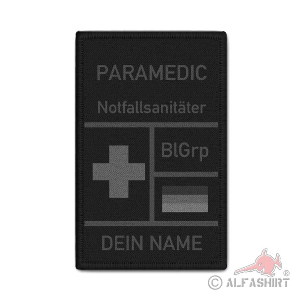 Patch Paramedic Notfallsanitäter Night Tarn Rettungssanitäter 9,8x6cm #41097