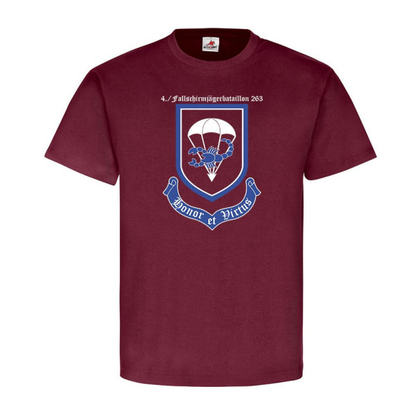 4 FschJgBtl 263 Fallschirmjägerbataillon Kompanie BW Abzeichen T-Shirt #20307