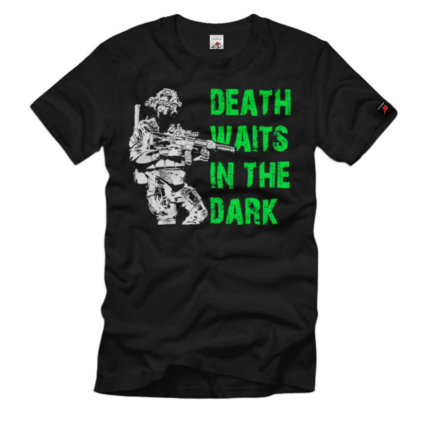 Death Waits in the Dark Night Vision Device Operator Soldier AR15 T-Shirt # 36680