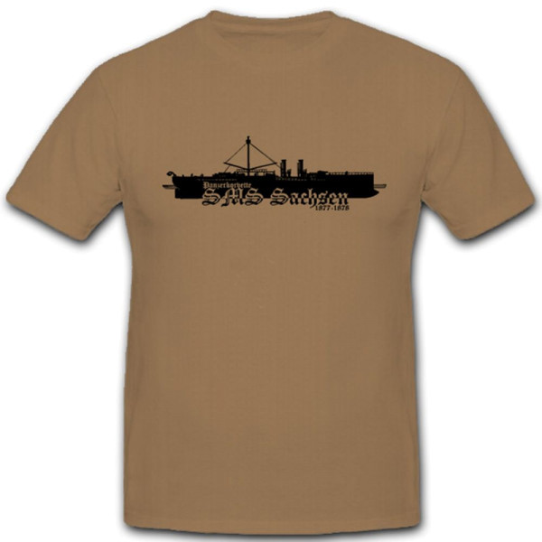 Sms Sachsen 1877-1878 Schiff Preußen Panzerkorvette - T Shirt #4438