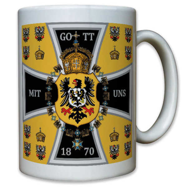 Preußen Kaiserreich Kaiserstandarte 1870 EK Adler - Tasse Kaffee Becher #10702