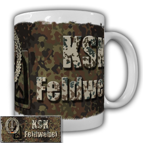 KSK Tasse Feldwebel der Kommando Spezialkräfte Barettabzeichen Kaffebecher#20922