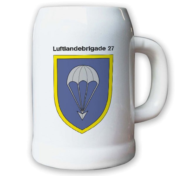 Krug / Bierkrug 0,5l -8.Bierkrug Luftlandebrigade 27 Einheit Bundeswehr BW#12972