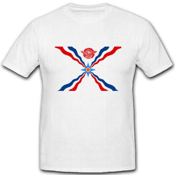 Assyrische Flagge Fahne Abzeichen Emblem Wappen - T Shirt #3634