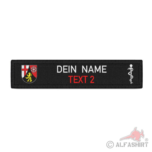 Desired text Rhineland Palatinate name tag patch fire brigade rescue service #40886