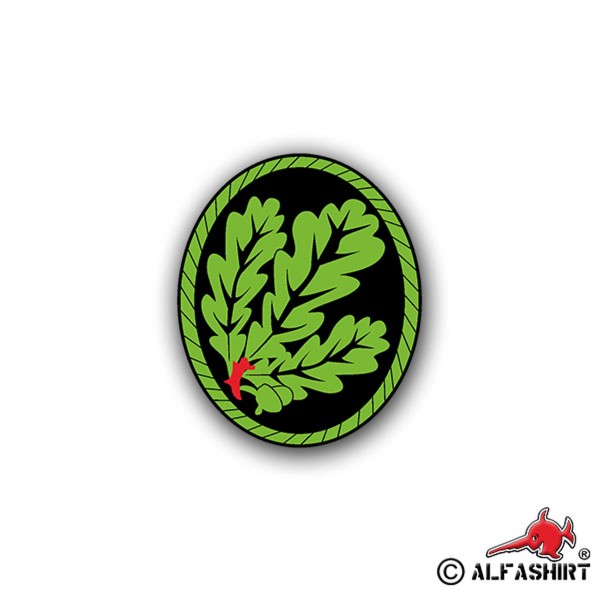 Aufkleber/Sticker Barettabzeichen Jäger Wappen Abzeichen 7x6cm A766