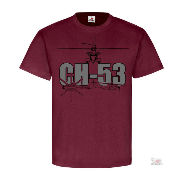 CH 53 Sea Stallion S 65 Transporthubschrauber Heli MTH BW Navy T Shirt #19511
