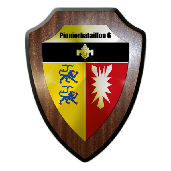 Wappenschild Pionierbataillon 6 PiBtl Bundeswehr Wappen Abzeichen Plön #32978