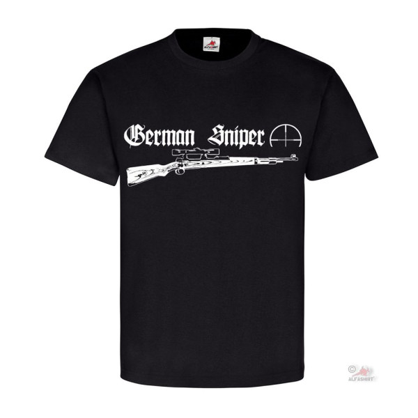 German Sniper 98k Karabiner Gewehr Scharfschütze Sportschütze - T Shirt #18559