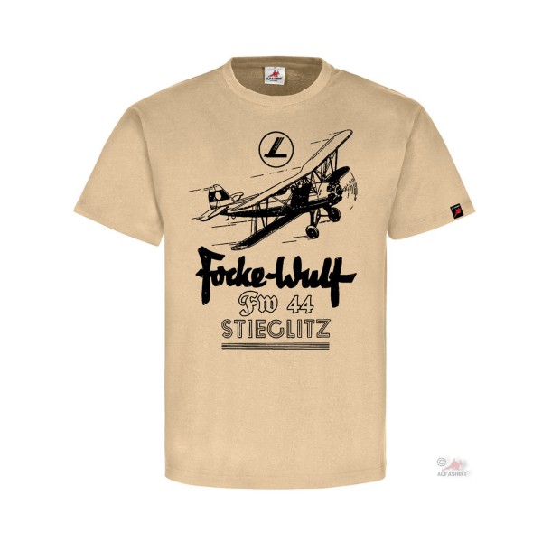 Fw44 Focke Stieglitz Wulf Flugzeug Doppeldecker T-Shirt#32106