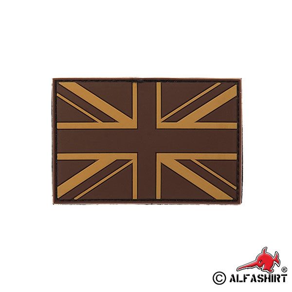 3D Rubber Patch UK Desert United Kingdom England Great Britain 8x5cm # 17455