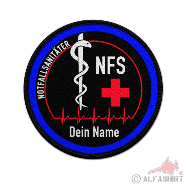 Patch Notfallsanitäter NFS personalisiert mit deinem Namen Aufnäher #40168