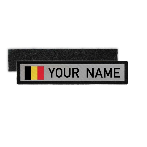 Namenspatch Belgien Belgium Flagge Patch naam Brussel Identität #25200