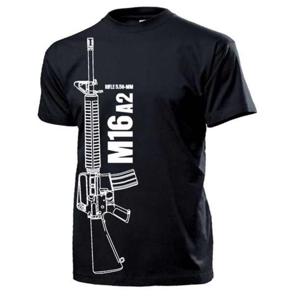 M16 A2 RIFLE US Sturmgewehr Gewehr USA Waffe Deko T Shirt #14207